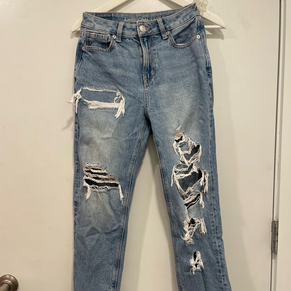 Distressed Blue Jeans for Women